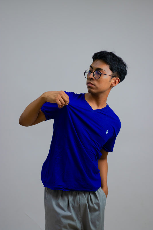 Playera azul (M) POLO