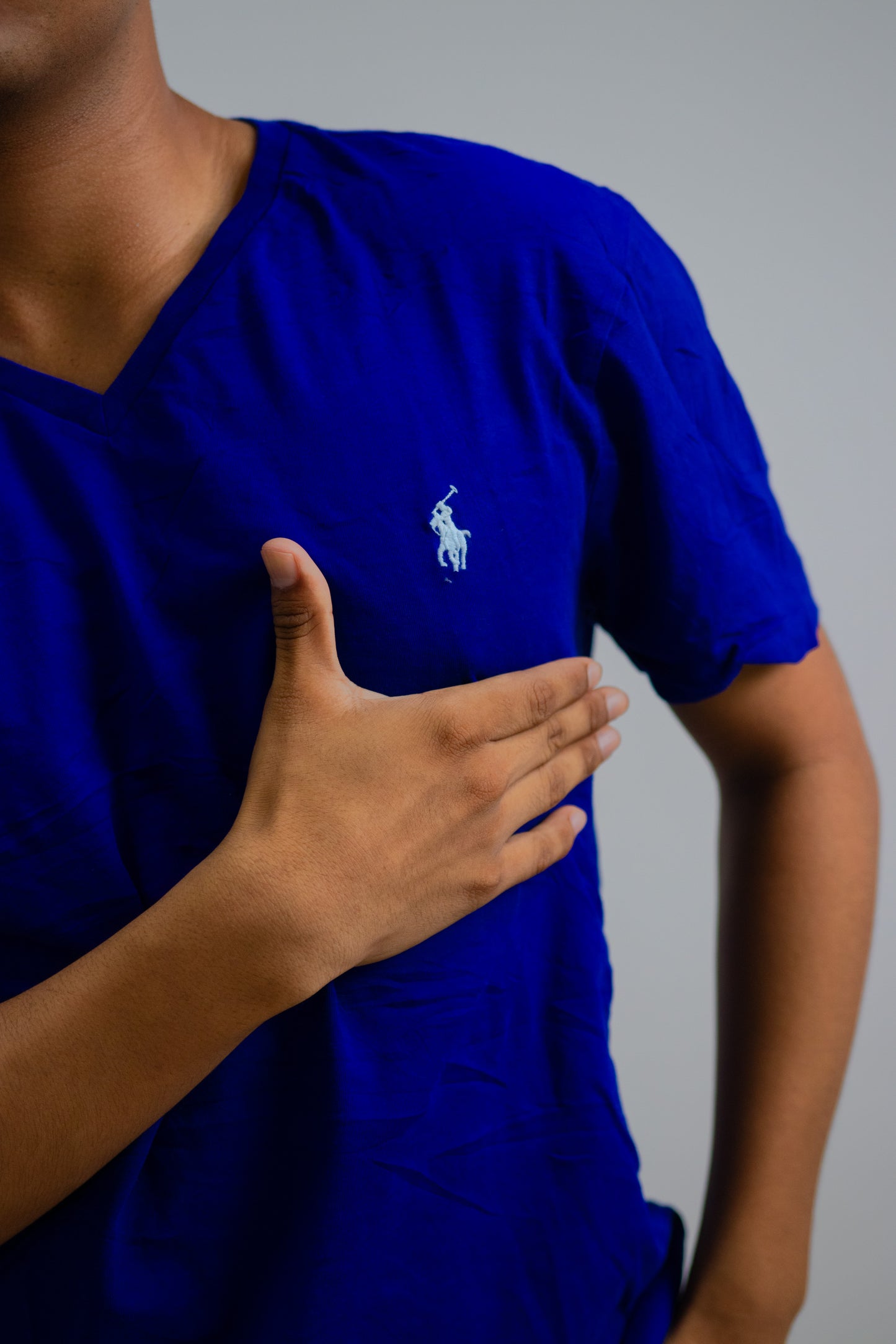 Playera azul (M) POLO