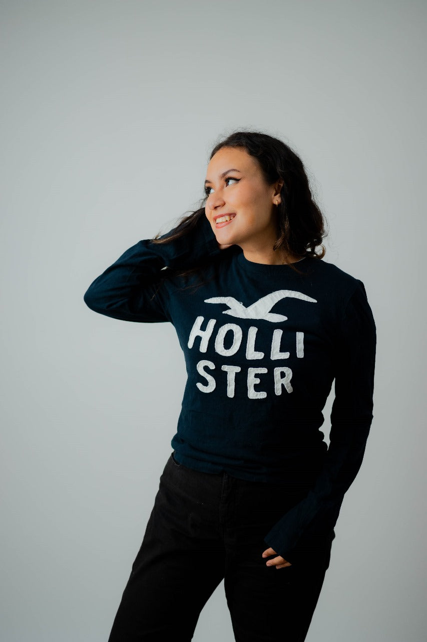 Playera negra Hollister (CH)